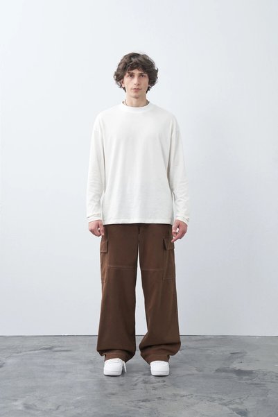 VAMOSCLO Oversize Gabardine Cargo Pants