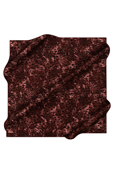 Aker Burgundy 90X90 Silk Crepe Satin Scarf