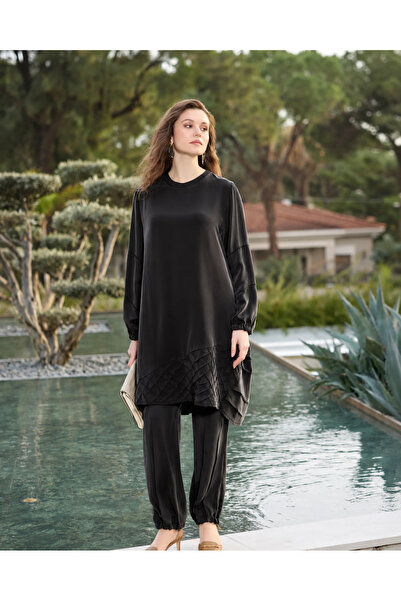 MissWhence Elegant Textured Silk Two-Piece Set