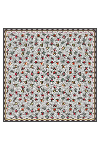 Cacharel Gri 90X90 İpek Twill Eşarp