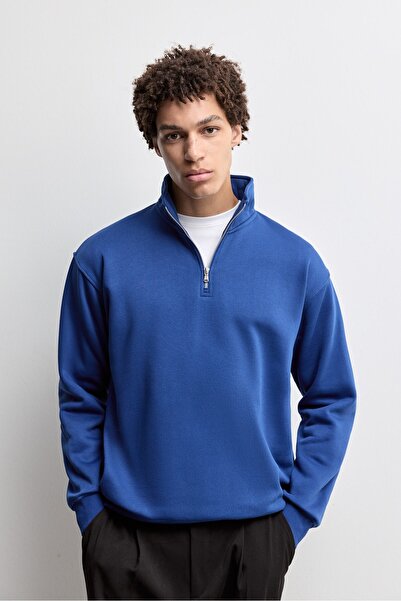 LEFTIES Dik yaka fermuarlı sweatshirt