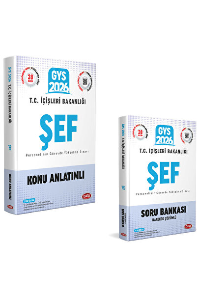 Data Yayınları T.C. İçişleri Bakanlığı Şef GYS Konu Anlatımlı+SORU 2 KİTAP 2026