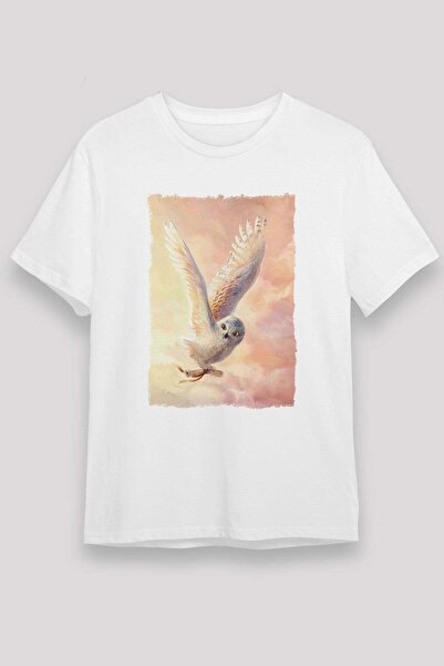 Darkhane Owl White Unisex T-Shirt T-Shirt