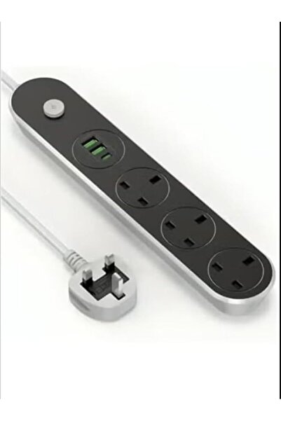 Generic شريط طاقة عالي التحمل مع 3 منافذ تيار متردد، ومنفذين USB + PD، وحماية...