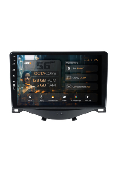 HUB64 Android Πλοήγηση Android Citroen C1 / Peugeot 108 / Toyota AYGO (2014-2...