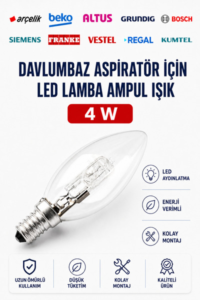 ÖZ BEYAZ EŞYA SILVERLINE - ESTY - KUMTEL - LUNO UYUMLU DAVLUMBAZ ASPİRATÖR İÇ...