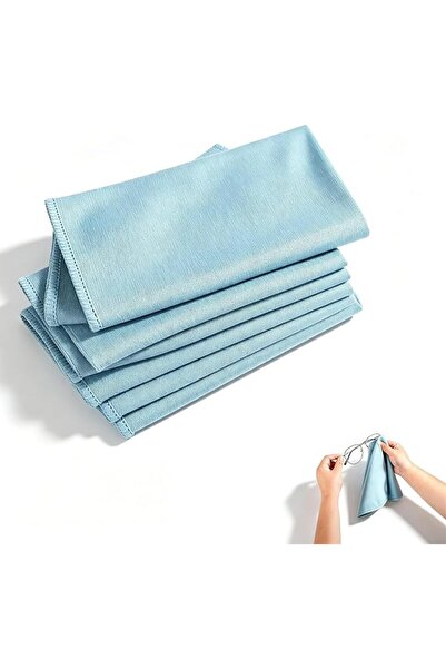 Generic 6-Pack Blue Microfiber Cleaning Cloths 16x16 Inch - Lint-Free Reusabl...