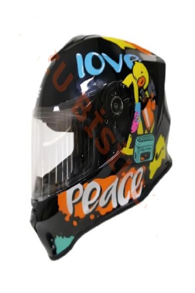 Seçkin Motor KAPALI ÇOCUK KASKI (LOVE PEACE DUCK)