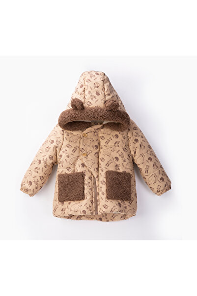 Midimod Gold Front Pocket Fleece Hooded Boy's Coat