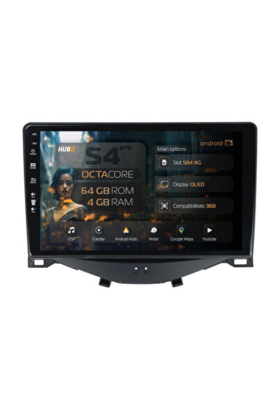 HUB64 Android Navigation Citroen C1 / Peugeot 108 / Toyota AYGO (2014-2022), ...