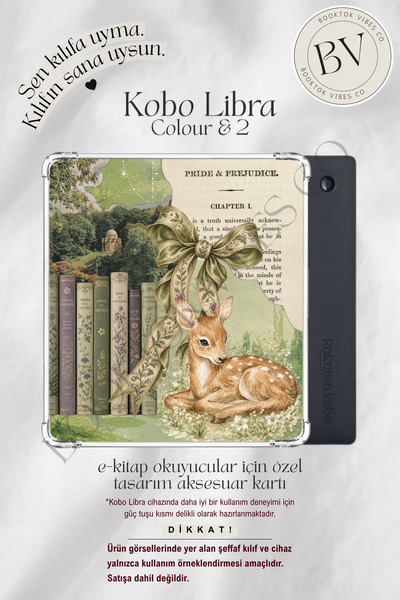 BookTok Vibes Co. Yeşil Masal Vintage Kolaj Insert - Kindle ve Kobo E-Kitap O...
