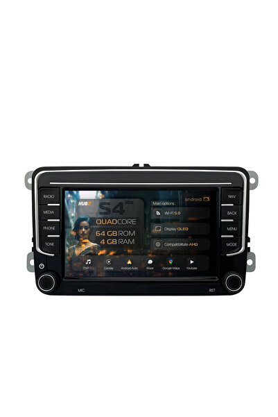 HUB64 Σύστημα πλοήγησης Android για Volkswagen, Skoda, Seat, 7 ιντσών, 4GB RA...