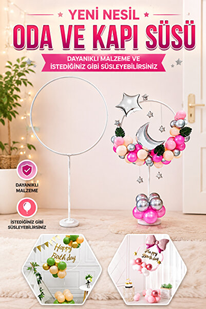 CHANCE GİFT Round Footed Balloon Stand Balloon Decoration Stand Room and Door...
