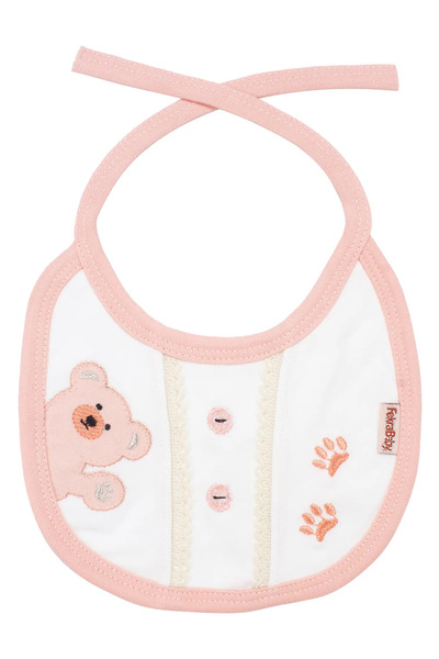 bebegen Unisex Salmon Bear Printed Paw Tie Apron