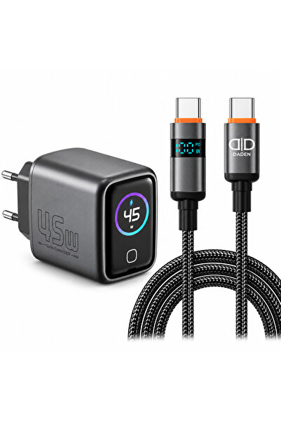 DD Daden Incarcator 45W Turbo Fast Charge GaN cu Afisaj Digital TFT DaDen, Ca...
