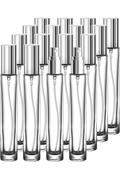 SYOSI Travel Perfume Bottle Refillable, 16pcs 10ML Mini Glass Perfume Contain...