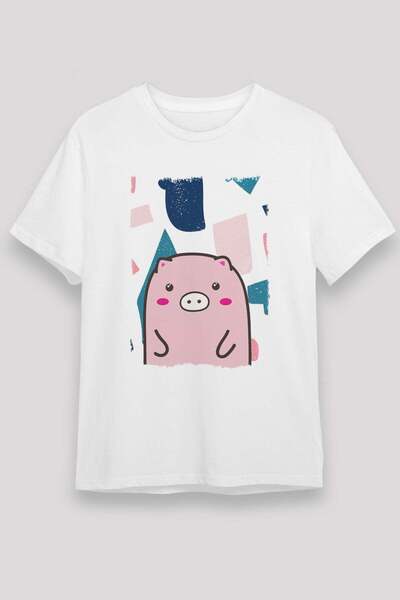 Darkhane Pig White Unisex T-Shirt T-Shirt