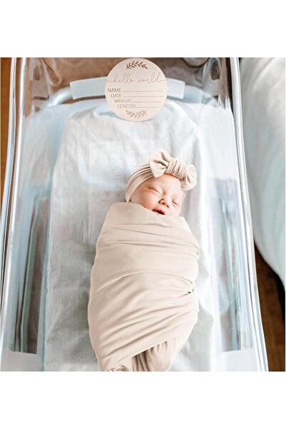NALACAL 4Pcs Receiving Blanket, Baby Newborn Receiving Blanket, Cotton Knit Baby Wrap, with Matching Headban