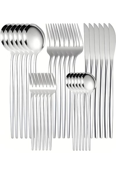 GENERAL 30PCS Silverware Set for 6,Stainless Steel Cutlery Flatware Set, Dura...