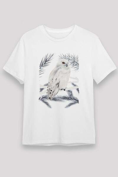 Darkhane Owl White Unisex T-Shirt T-Shirt