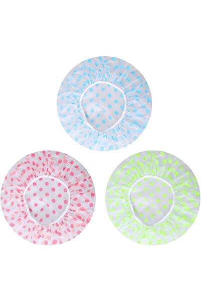 SWIUKPHE Shower Caps, Waterproof Bath Caps, Plastic Reusable Shower Caps Elas...