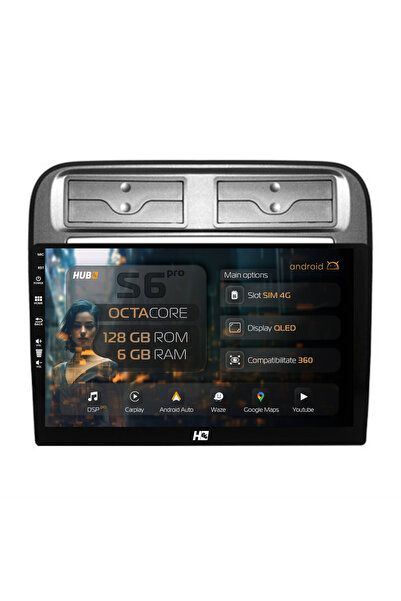 HUB64 Navigație Android Fiat Punto / Linea (2007-2014), 9 inch, 6GB RAM, CarP...