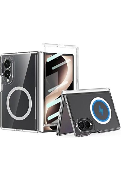 GENERAL حافظة شفافة لهاتف Galaxy Z Fold 8 متوافقة مع MagSafe، حماية للمفصلات،...