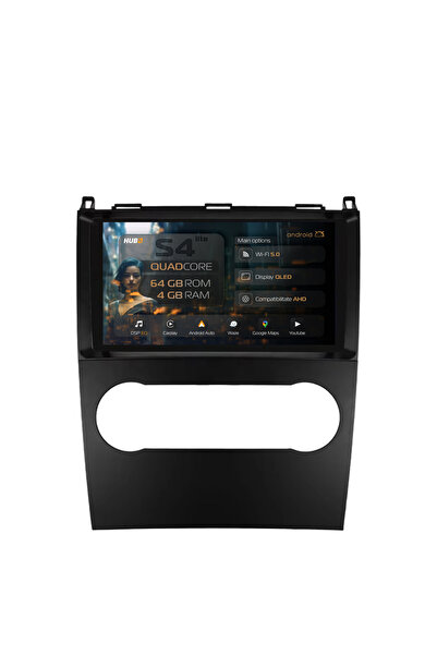 HUB64 Navigație Android Mercedes Benz Clasa A/B (2004-2011), 9 inch, 4GB RAM,...