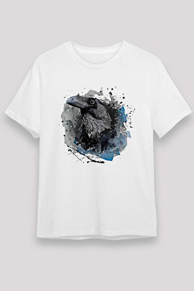 Darkhane Karga Unisex Printed White T-Shirt - Tshirt