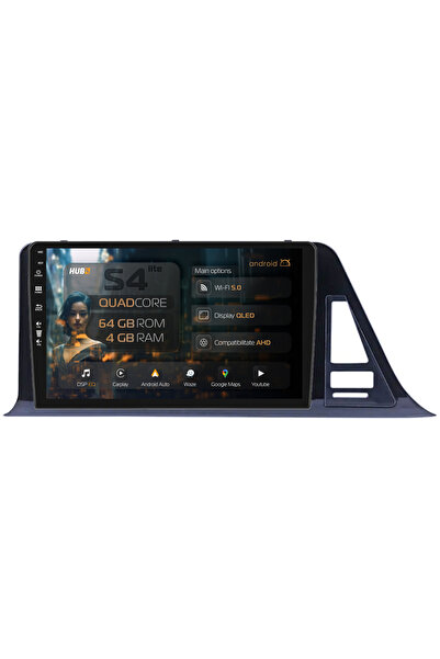 HUB64 Navigație Android Toyota CHR (2016-2020), 9 inch, 4GB RAM, CarPlay și A...