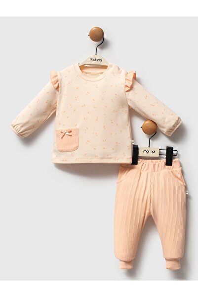 Moi Noi 2-Piece Ruffled Set for 3-12 Months - Powder