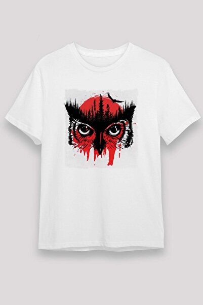 Darkhane Owl White Unisex T-Shirt T-Shirt