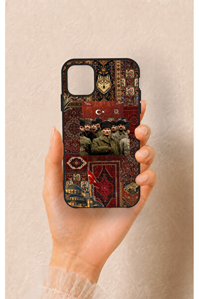 Vip Case iPhone 11 Uyumlu Bozkurt ve Atatürk Desenli Silikon Kılıf