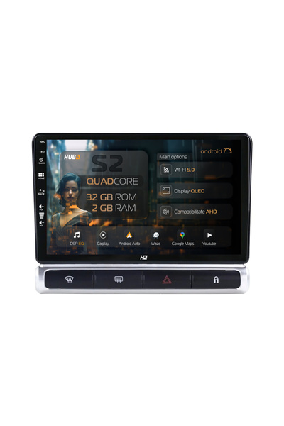 HUB64 Σύστημα πλοήγησης Android για Citroen C3 (2024+) High-V, 9 ιντσών, 2GB ...