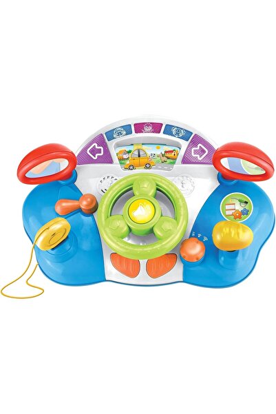 huanger Baby Steering Wheel Toy, Interactive Dashboard with Lights and Music,...