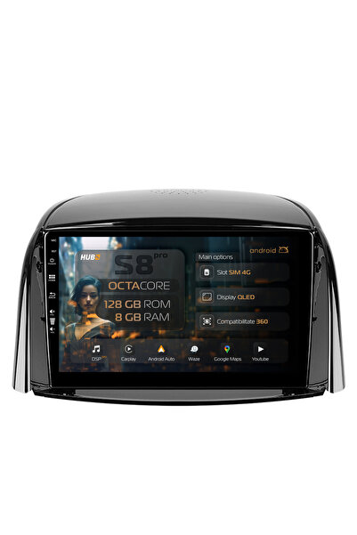 HUB64 Σύστημα πλοήγησης Android Renault Koleos (2009-2016), 9 ιντσών, 8GB RAM...
