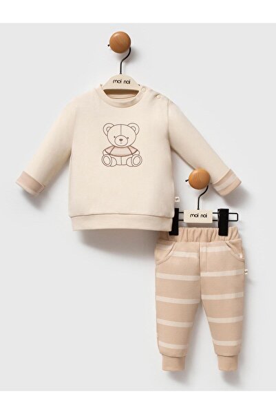 Moi Noi 2-Piece Printed 3-12 Months Set - Brown