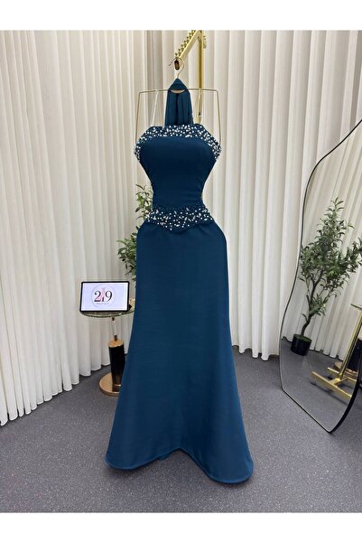 Boutique 219 فستان سهرة كريب طويل