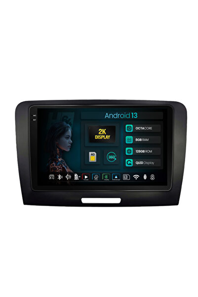 HUB64 Navigație Android Skoda Superb 2 (2008-2015), 9,5 inch, 8GB RAM, CarPla...