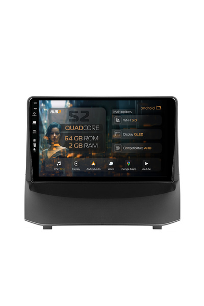 HUB64 Navigație Android Ford Fiesta (2013-2017), 9 inch, 2GB RAM, CarPlay și ...