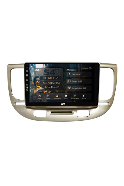 HUB64 Σύστημα πλοήγησης Android για Kia Rio (2005-2011), 9 ιντσών, 4GB RAM, C...