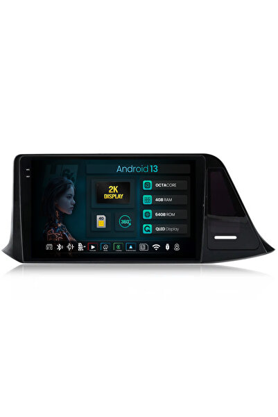 HUB64 Navigație Android Toyota CHR (2016-2020), 9,5 inch, 4GB RAM, CarPlay și...
