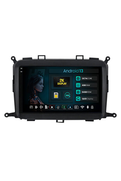 HUB64 Navigație Android Kia Carens (2012-2017), 9,5 inch, 4GB RAM, CarPlay și...