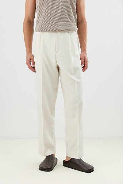Antioch Linen Blend Pleated Men's Trousers