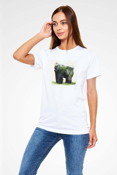 Darkhane Gorilla White Unisex T-Shirt T-Shirt
