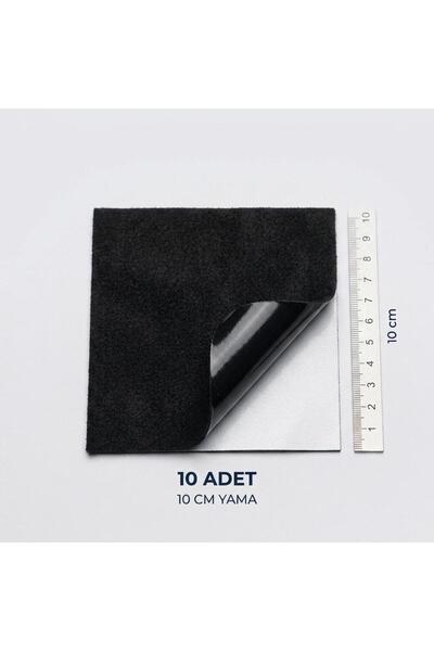 HALFART Kendinden Yapışkanlı Alcantara Tamir Yaması 10x10 Cm 10 Adet Süet Kum...
