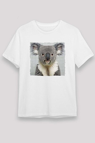 Darkhane Koala Unisex Printed White T-Shirt - Tshirt