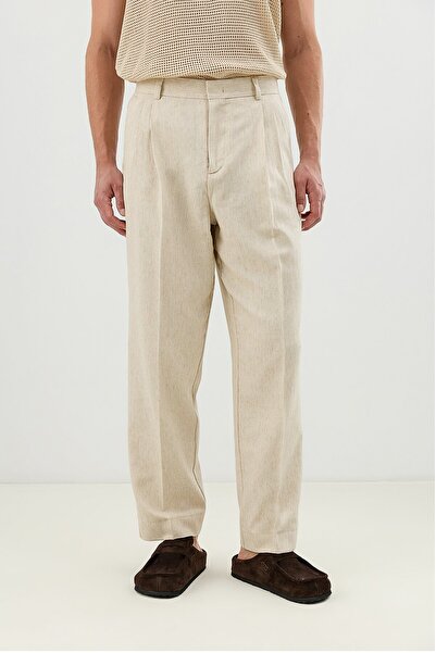 Antioch Linen Blend Pleated Men's Trousers