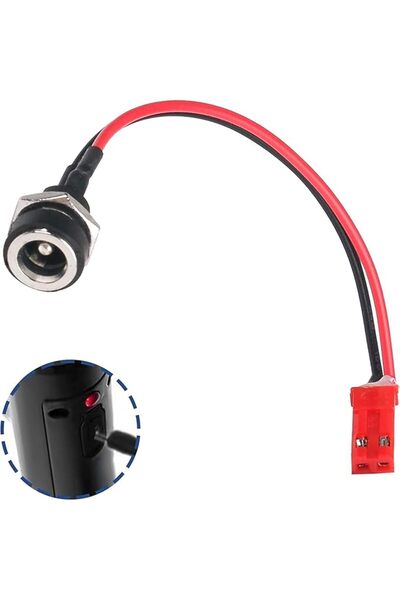 GENERAL Coaxial 5.5 mm OD, 2.5 mm ID Charger Port,2 Cable Power Supply,Electr...