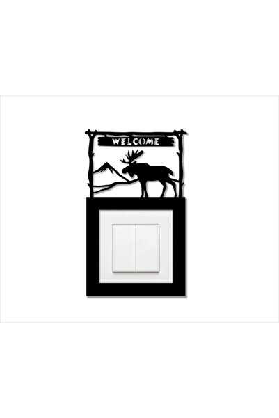 OEM Decor pentru priză și întrerupător, MDF, Animale -12, Cerb, dimensiuni in...